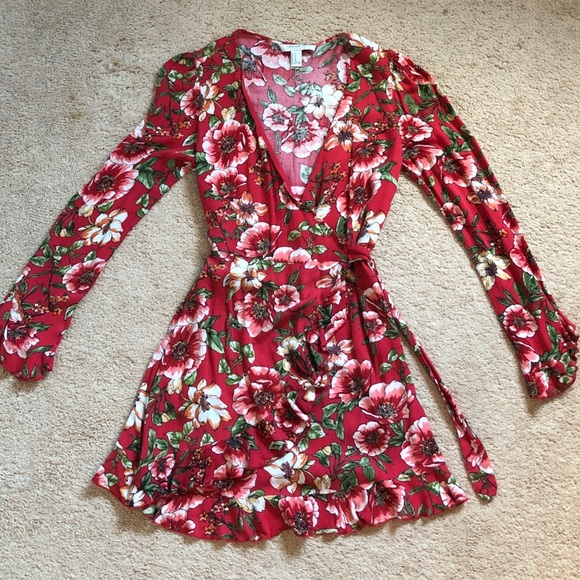 Red Floral Summer Dress - Picture 2 of 3